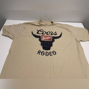 Coors Rodeo Cream Unisex T-Shirt Coors Banquet Rodeo Size XL